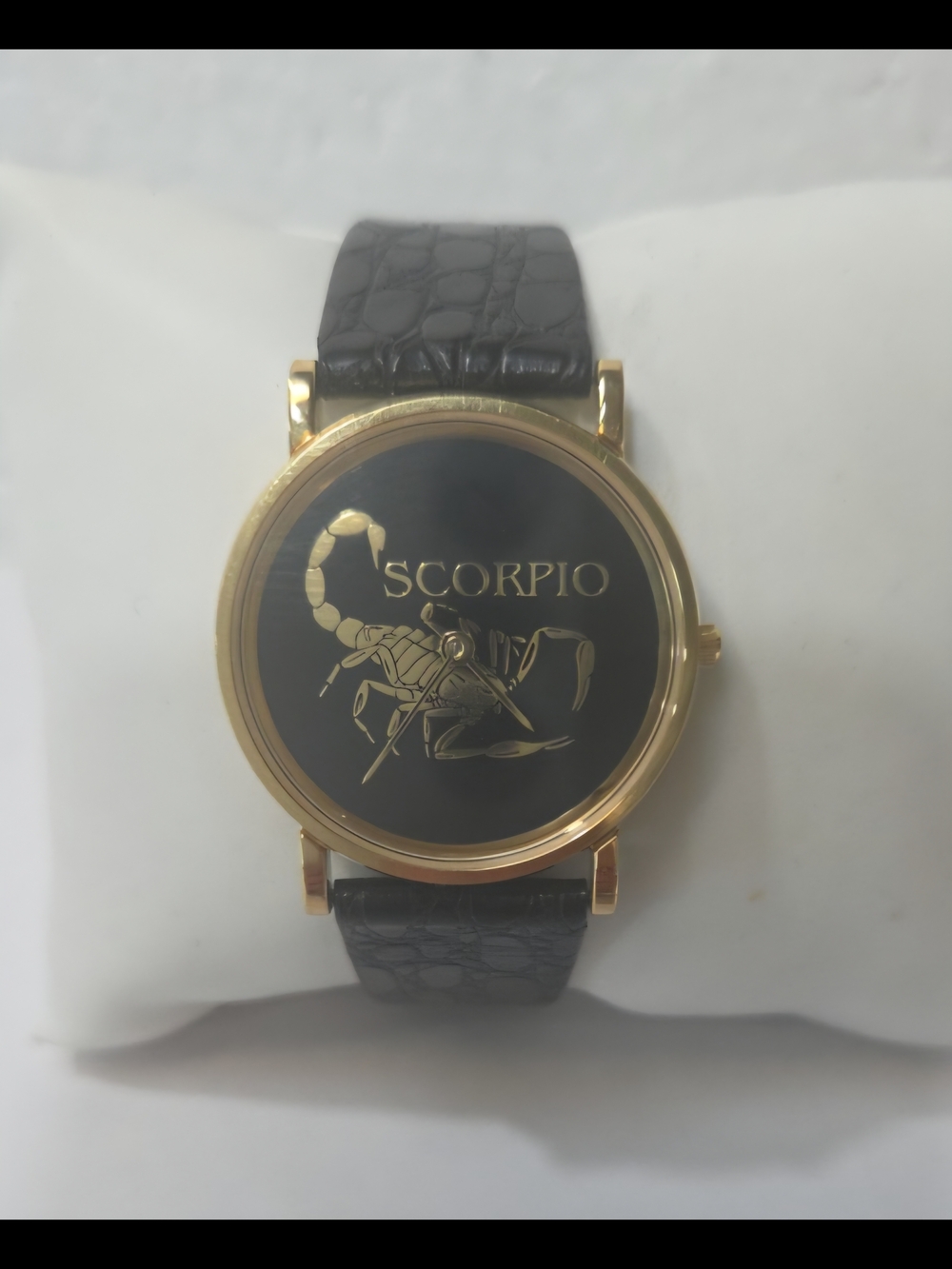 ByChampion Black Leather Strap With Scorpio On Face By J.b. Champion
